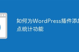 如何为WordPress插件添加站点统计功能