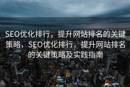SEO优化排行，提升网站排名的关键策略，SEO优化排行，提升网站排名的关键策略及实践指南