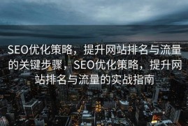 SEO优化策略，提升网站排名与流量的关键步骤，SEO优化策略，提升网站排名与流量的实战指南