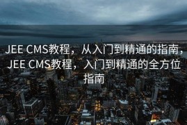 JEE CMS教程，从入门到精通的指南，JEE CMS教程，入门到精通的全方位指南