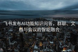 飞书发布AI功能知识问答，群聊、文档与会议的智能融合