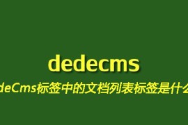 DedeCms标签中的文档列表标签是什么
