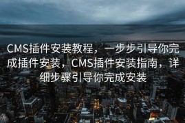 CMS插件安装教程，一步步引导你完成插件安装，CMS插件安装指南，详细步骤引导你完成安装