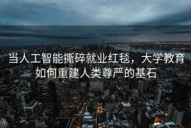 当人工智能撕碎就业红毯，大学教育如何重建人类尊严的基石