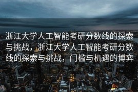 浙江大学人工智能考研分数线的探索与挑战，浙江大学人工智能考研分数线的探索与挑战，门槛与机遇的博弈