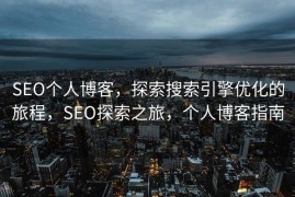 SEO个人博客，探索搜索引擎优化的旅程，SEO探索之旅，个人博客指南