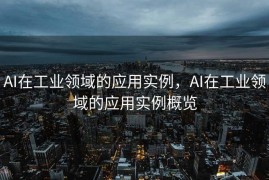 AI在工业领域的应用实例，AI在工业领域的应用实例概览
