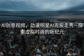 AI创意视频，动漫明星AI周服走秀—探索虚拟时尚的新纪元