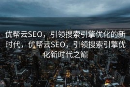 优帮云SEO，引领搜索引擎优化的新时代，优帮云SEO，引领搜索引擎优化新时代之巅