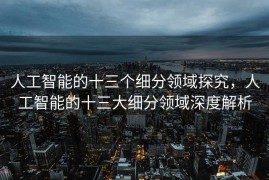 人工智能的十三个细分领域探究，人工智能的十三大细分领域深度解析