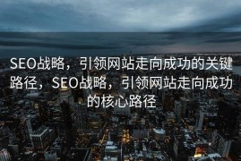 SEO战略，引领网站走向成功的关键路径，SEO战略，引领网站走向成功的核心路径