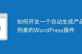 如何开发一个自动生成产品列表的WordPress插件