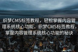 织梦CMS标签教程，轻松掌握内容管理系统核心功能，织梦CMS标签教程，掌握内容管理系统核心功能的秘诀