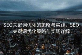 SEO关键词优化的策略与实践，SEO关键词优化策略与实践详解