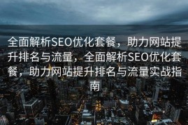 全面解析SEO优化套餐，助力网站提升排名与流量，全面解析SEO优化套餐，助力网站提升排名与流量实战指南
