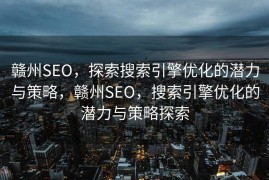 赣州SEO，探索搜索引擎优化的潜力与策略，赣州SEO，搜索引擎优化的潜力与策略探索