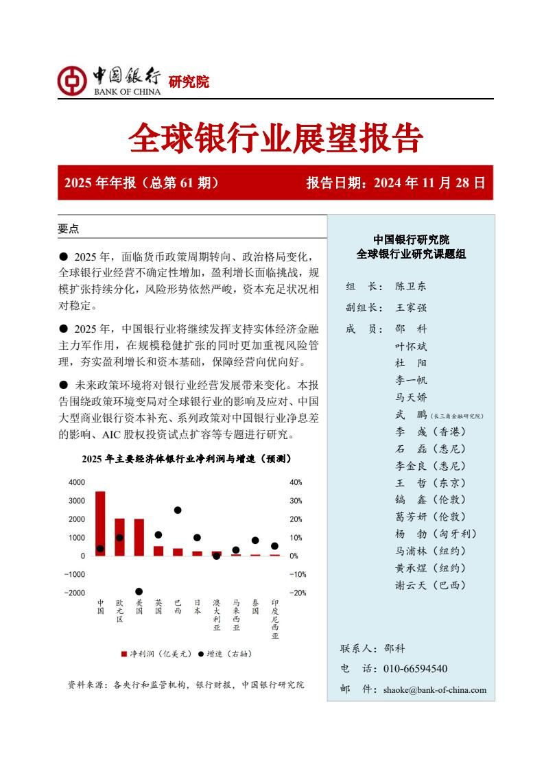 2025全球银行业展望报告（图1）