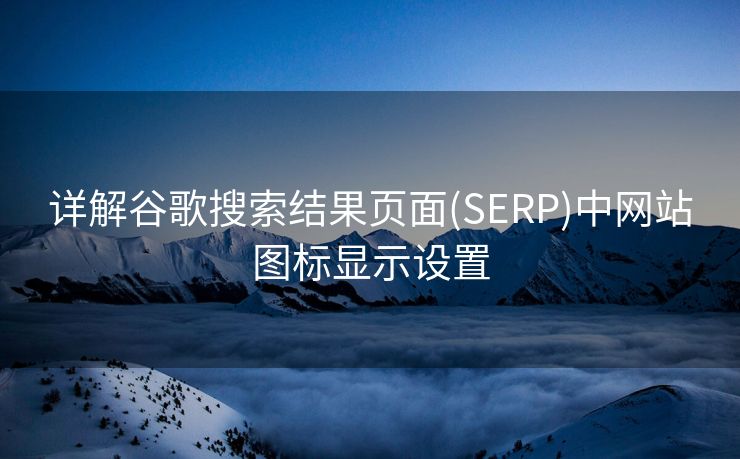 详解谷歌搜索结果页面(SERP)中网站图标显示设置