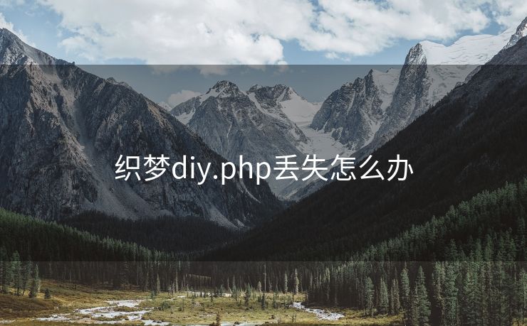 织梦diy.php丢失怎么办