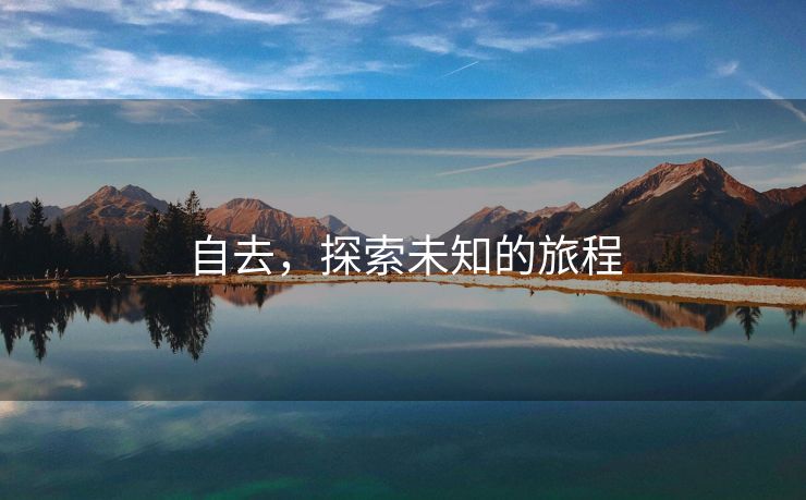 自去，探索未知的旅程