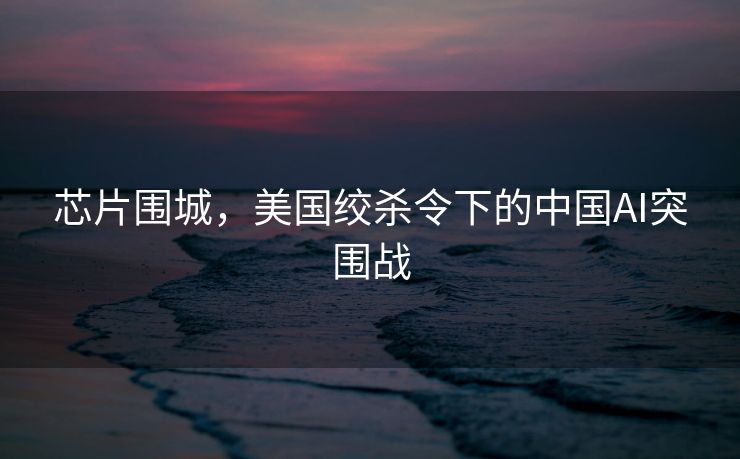 芯片围城，美国绞杀令下的中国AI突围战