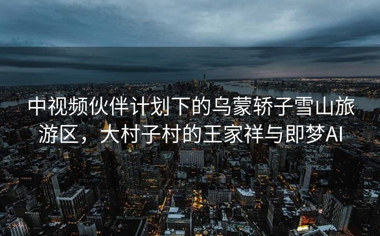中视频伙伴计划下的乌蒙轿子雪山旅游区，大村子村的王家祥与即梦AI