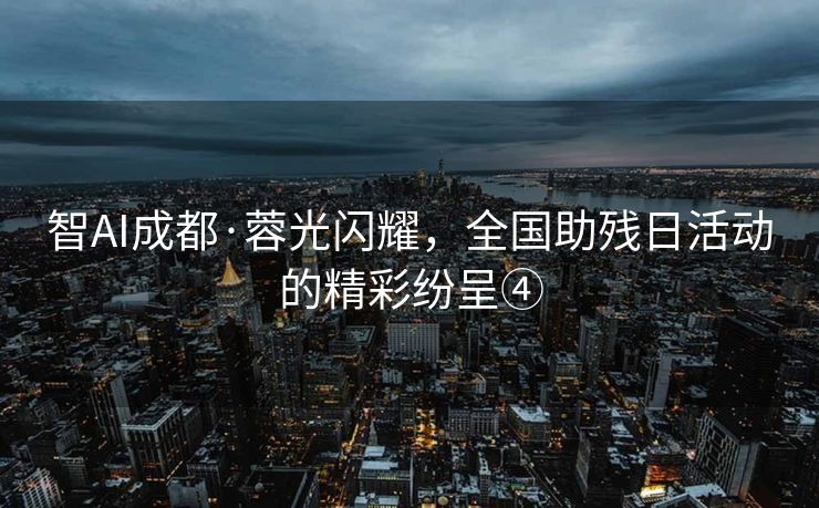 智AI成都·蓉光闪耀，全国助残日活动的精彩纷呈④