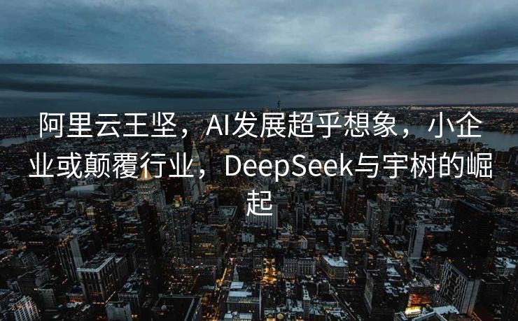 阿里云王坚，AI发展超乎想象，小企业或颠覆行业，DeepSeek与宇树的崛起