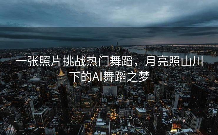 一张照片挑战热门舞蹈，月亮照山川下的AI舞蹈之梦