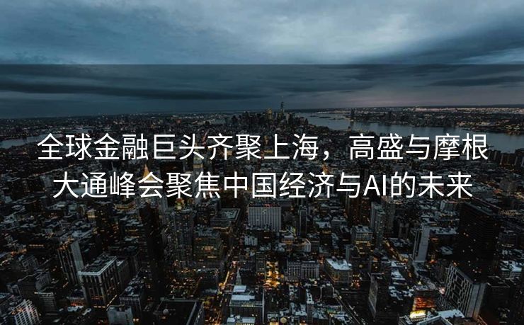 全球金融巨头齐聚上海，高盛与摩根大通峰会聚焦中国经济与AI的未来