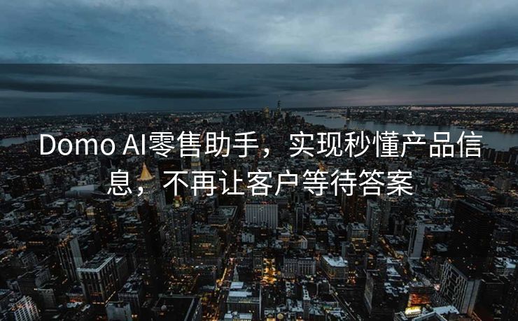 Domo AI零售助手，实现秒懂产品信息，不再让客户等待答案