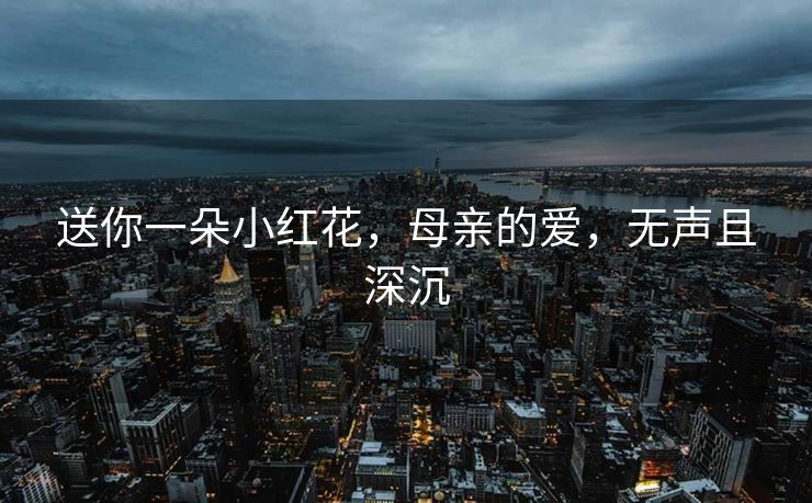 送你一朵小红花，母亲的爱，无声且深沉