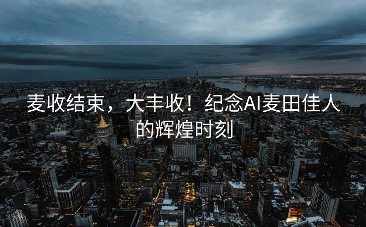 麦收结束，大丰收！纪念AI麦田佳人的辉煌时刻