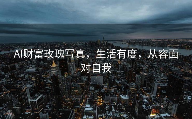 AI财富玫瑰写真，生活有度，从容面对自我