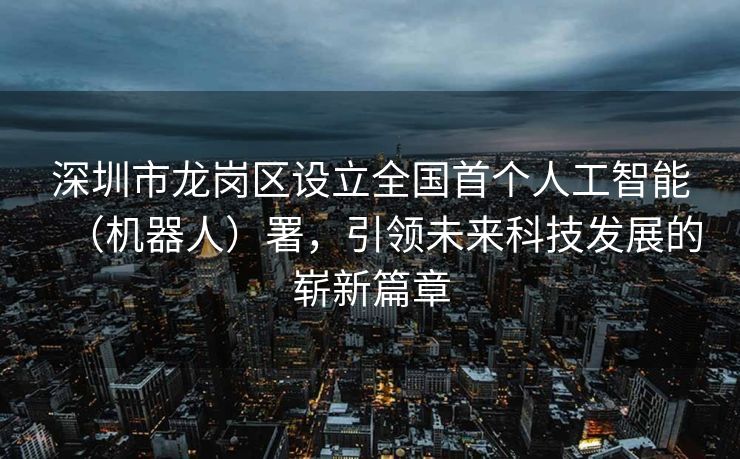 深圳市龙岗区设立全国首个人工智能（机器人）署，引领未来科技发展的崭新篇章
