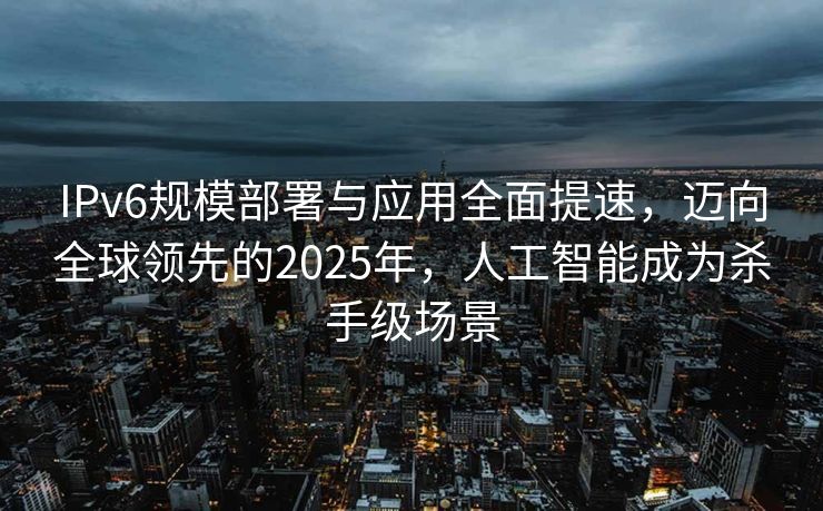 IPv6规模部署与应用全面提速，迈向全球领先的2025年，人工智能成为杀手级场景
