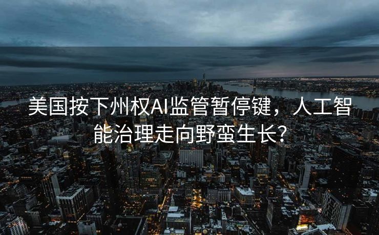 美国按下州权AI监管暂停键，人工智能治理走向野蛮生长？