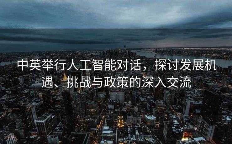 中英举行人工智能对话，探讨发展机遇、挑战与政策的深入交流
