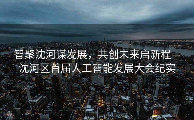 智聚沈河谋发展，共创未来启新程—沈河区首届人工智能发展大会纪实