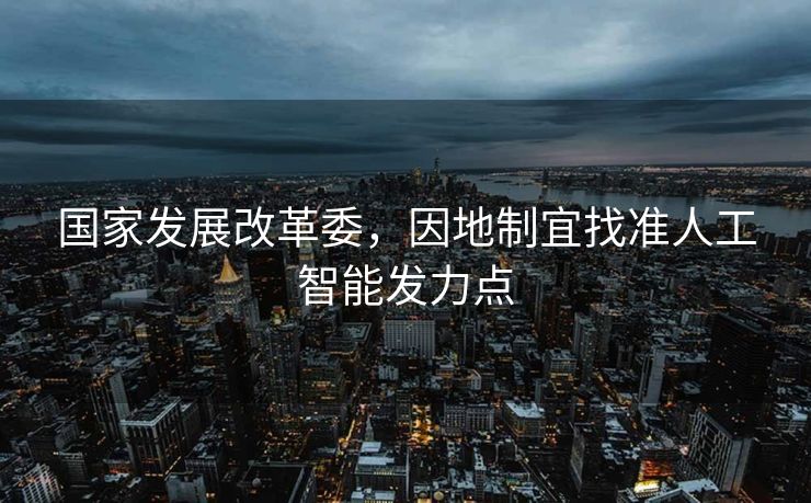 国家发展改革委，因地制宜找准人工智能发力点