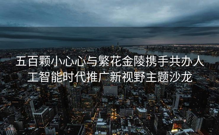 五百颗小心心与繁花金陵携手共办人工智能时代推广新视野主题沙龙