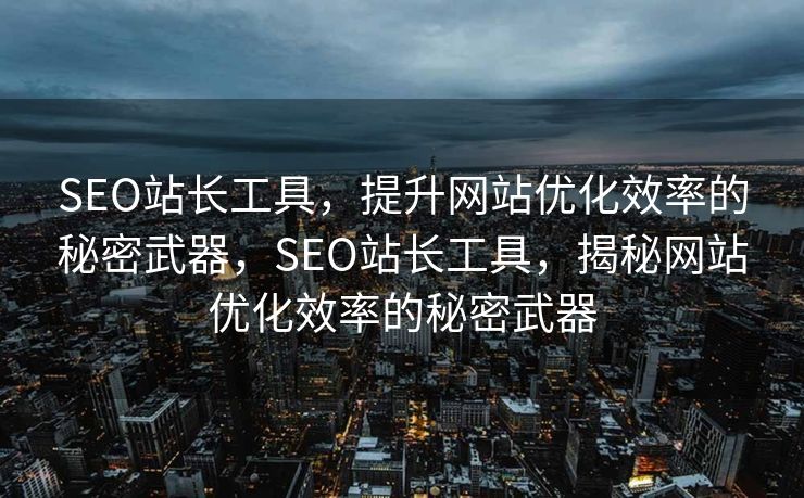 SEO站长工具，提升网站优化效率的秘密武器，SEO站长工具，揭秘网站优化效率的秘密武器