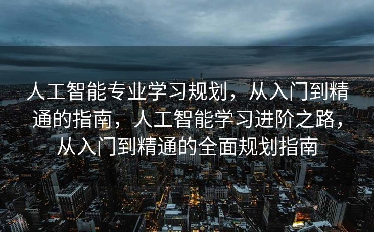 人工智能专业学习规划，从入门到精通的指南，人工智能学习进阶之路，从入门到精通的全面规划指南