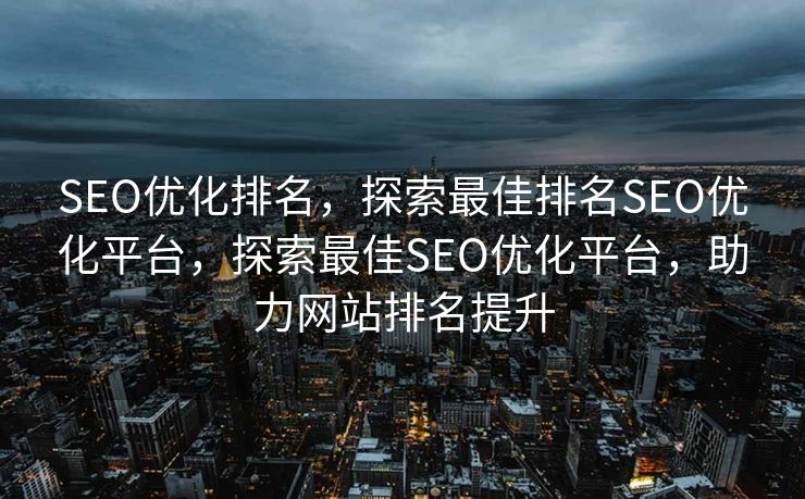 SEO优化排名，探索最佳排名SEO优化平台，探索最佳SEO优化平台，助力网站排名提升