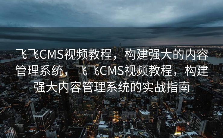 飞飞CMS视频教程，构建强大的内容管理系统，飞飞CMS视频教程，构建强大内容管理系统的实战指南