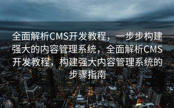全面解析CMS开发教程，一步步构建强大的内容管理系统，全面解析CMS开发教程，构建强大内容管理系统的步骤指南