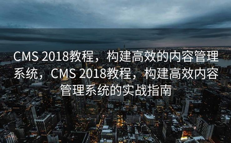 CMS 2018教程，构建高效的内容管理系统，CMS 2018教程，构建高效内容管理系统的实战指南
