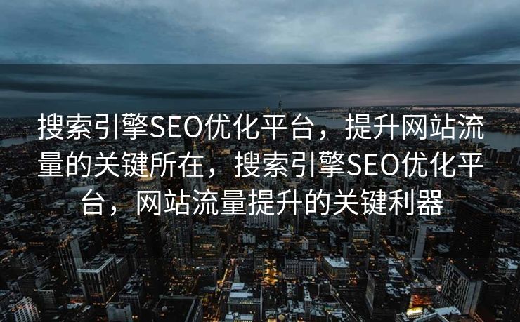 搜索引擎SEO优化平台，提升网站流量的关键所在，搜索引擎SEO优化平台，网站流量提升的关键利器