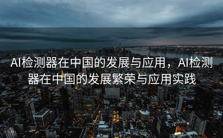 AI检测器在中国的发展与应用，AI检测器在中国的发展繁荣与应用实践