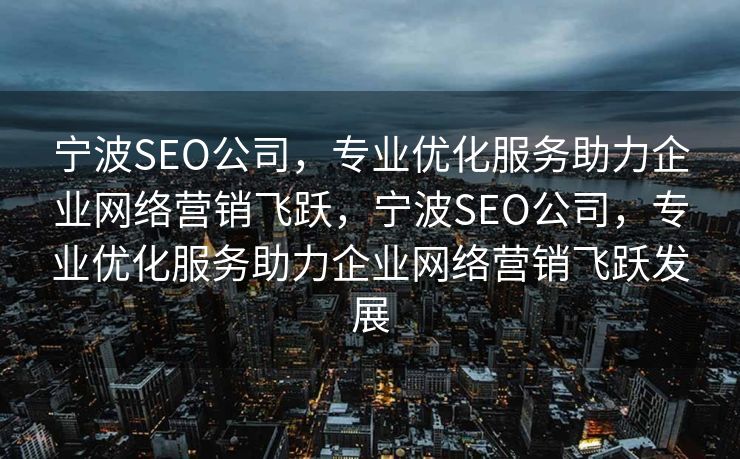 宁波SEO公司，专业优化服务助力企业网络营销飞跃，宁波SEO公司，专业优化服务助力企业网络营销飞跃发展